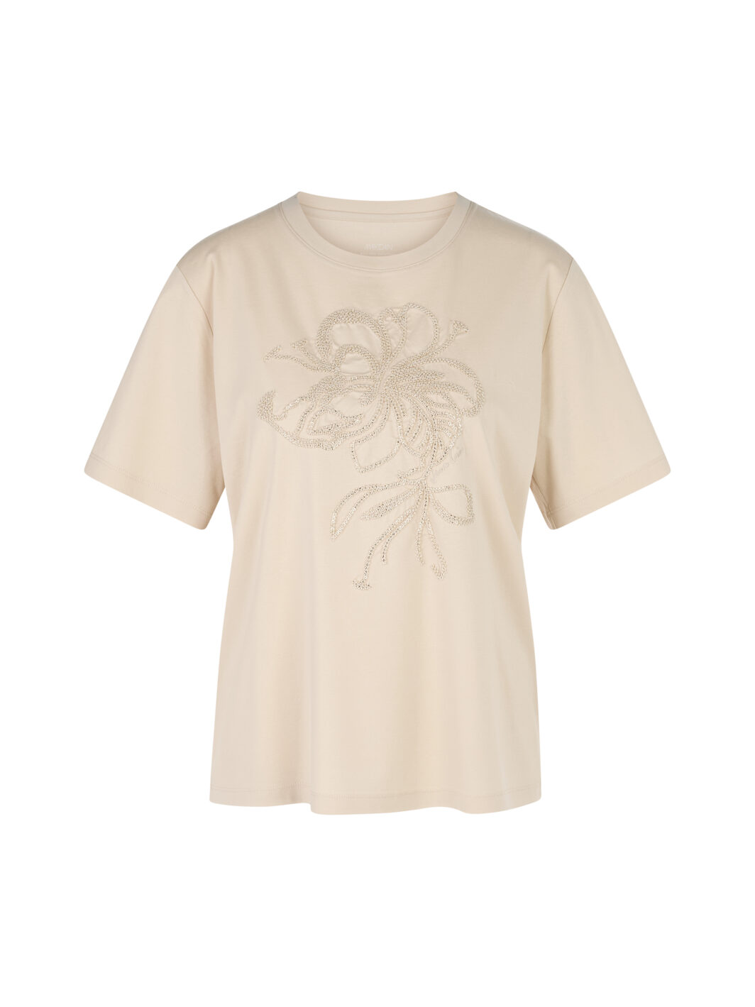 Marc Cain Besticktes T-Shirt aus reiner Baumwolle