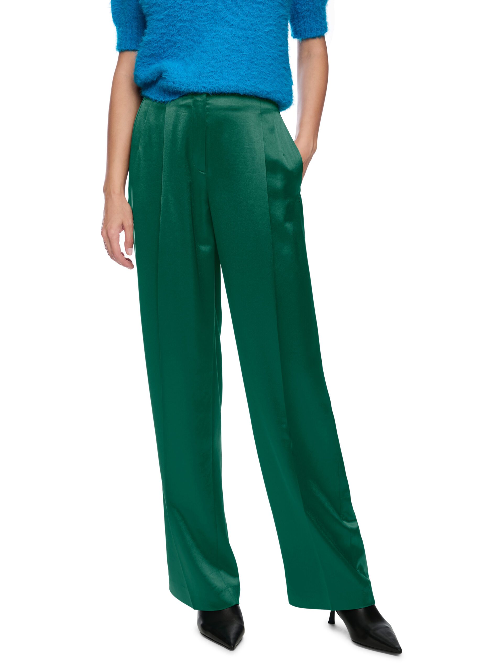 Marc Cain Satin-Hose WASCO mit weitem Bein – Bild 4