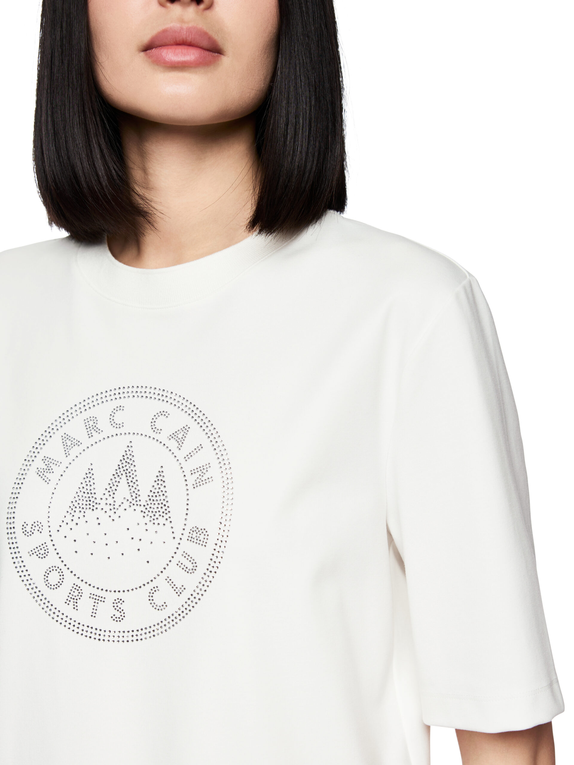 Marc Cain T-Shirt mit Hotfix-Motiv auf der Brust – Bild 4