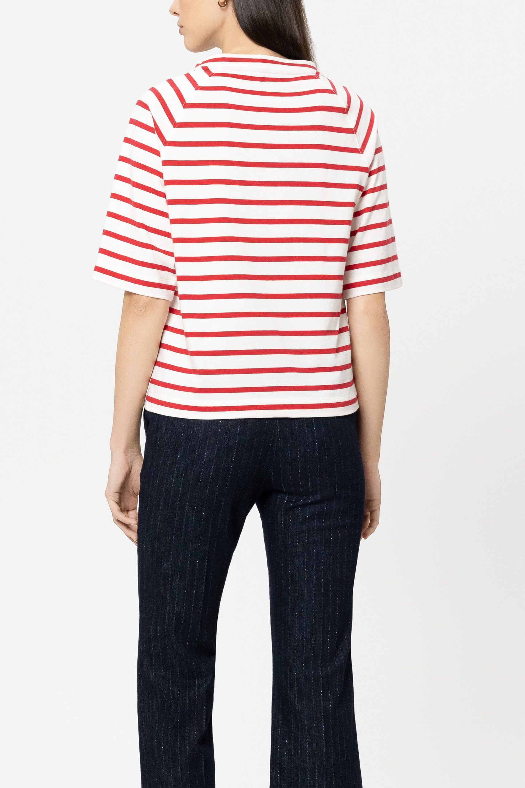 Luisa Cerano gestreiftes T-Shirt cherry red – Bild 3