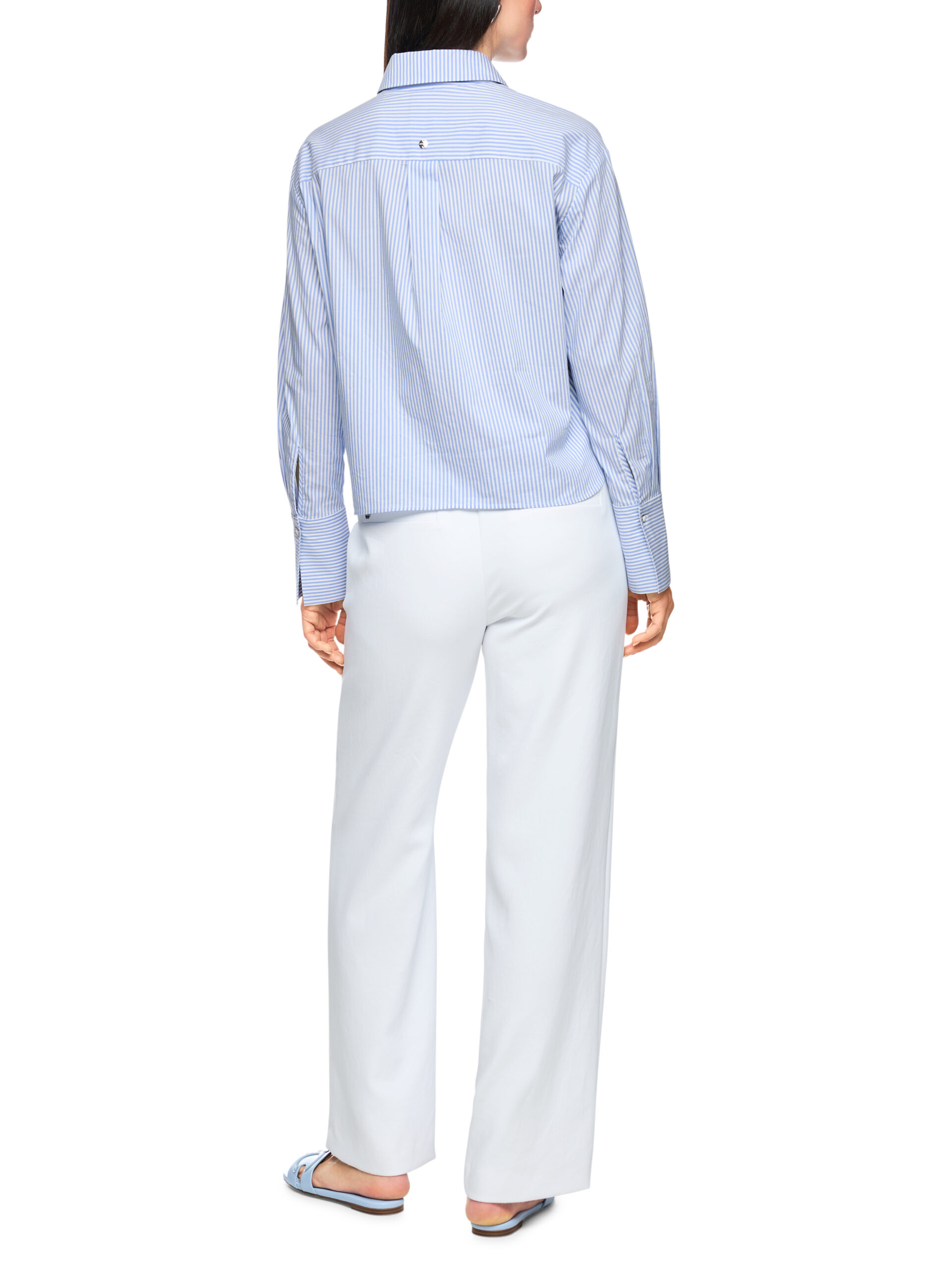 Marc Cain Gestreifte Bluse mit Blumendetails – Bild 3